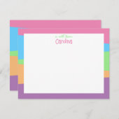 Niedlich Geometric Pastel Girly Stationery Mitteilungskarte (Vorne/Hinten)