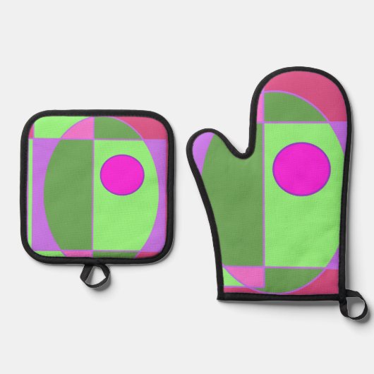 Niedlich Geometric Sherell Ofenhandschuh & Topflappen-Set (Vorderseite)