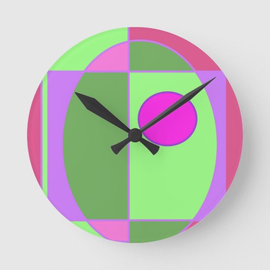 Niedlich Geometric Sherell Runde Wanduhr (Vorderseite)