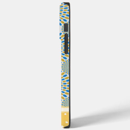 Niedlich geometrisch Abstrakt Blau und Gelb Person Case-Mate iPhone Hülle (Rückseite / Links)