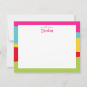 Niedlich geometrische Farbendarstellung Mitteilungskarte (Vorderseite)