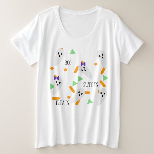 Niedlich geometrische Geistersprinklen KostümParty Große Größe T-Shirt (Design vorne)