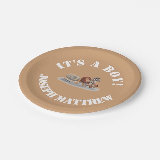 Niedlich gepolsterte Papiertafel Pappteller (Schrägansicht)