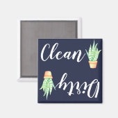 Niedlich gepolsterte Sukkulente Saubere Geschirrsp Magnet (Vorderseite/Rückseite)