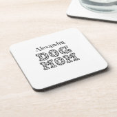 Niedlich gepunktete Dog-Mama Graphics typography m Getränkeuntersetzer (Linke Seite)