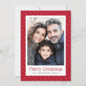 Niedlich gepunktete Streifen frohe Weihnachtsgebäc Feiertagskarte (Vorderseite)