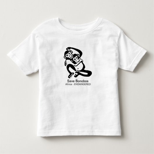 Niedlich Gerettet BONOBOS-gefährdete Tiergrafik - Kleinkind T-shirt (Vorderseite)