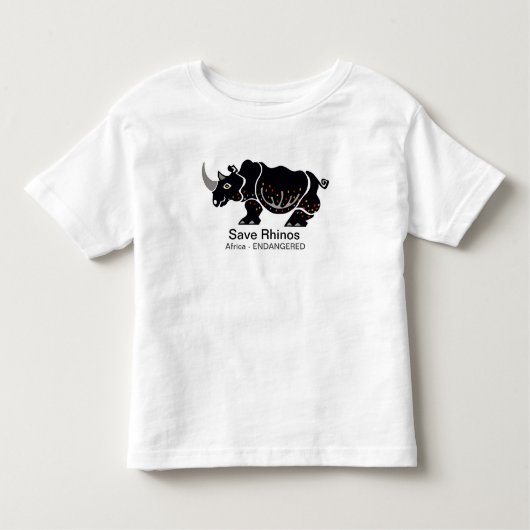Niedlich Gerettet RHINOS - Afrika - Tierliebhaber Kleinkind T-shirt (Vorderseite)