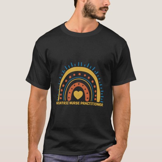 Niedlich Geriatric Nurse Practitioner Boho Rainbow T-Shirt (Vorderseite)