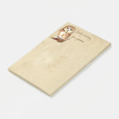 Niedlich gesägtes weißes Owl, Vogelkorrektur Gramm Post-it Klebezettel (angewinkelt)