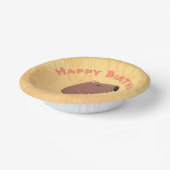 Niedlich gesang Capybara personalisierter Geburtst Pappteller (Gewinkelt)