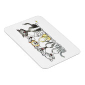 Niedlich gesang Katzen Magnet (Rechte Seite)
