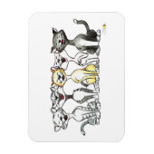 Niedlich gesang Katzen Magnet (Vertikal)