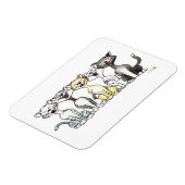 Niedlich gesang Katzen Magnet (Linke Seite)