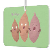 Niedlich gesang Süßkartoffeln Cartoon Gemüse Autolufterfrischer (Links)