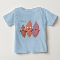 Niedlich gesang Süßkartoffeln Cartoon Gemüse