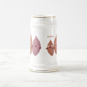 Niedlich gesang Süßkartoffeln Cartoon Gemüse Bierglas (Mittel)