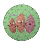 Niedlich gesang Süßkartoffeln Cartoon Gemüse Dartscheibe (vorne)