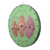 Niedlich gesang Süßkartoffeln Cartoon Gemüse Dartscheibe (Vorderseite rechts)