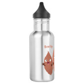 Niedlich gesang Süßkartoffeln Cartoon Gemüse Edelstahlflasche (Links)