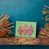 Niedlich gesang Süßkartoffeln Cartoon Gemüse Fotoplatte (Seite)