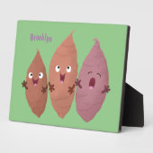 Niedlich gesang Süßkartoffeln Cartoon Gemüse Fotoplatte (Seite)