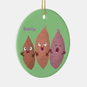 Niedlich gesang Süßkartoffeln Cartoon Gemüse Keramik Ornament (Rechts)