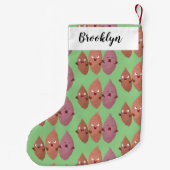 Niedlich gesang Süßkartoffeln Cartoon Gemüse Kleiner Weihnachtsstrumpf (Rückseite)