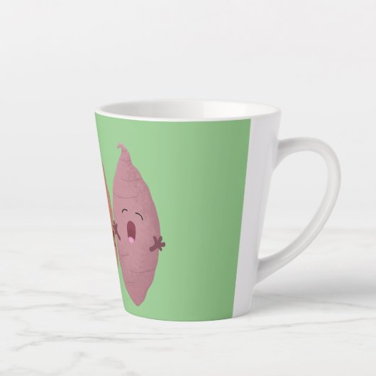 Niedlich gesang Süßkartoffeln Cartoon Gemüse Milchtasse (Rechts)