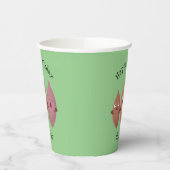 Niedlich gesang Süßkartoffeln Cartoon Gemüse Pappbecher (Links)