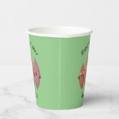 Niedlich gesang Süßkartoffeln Cartoon Gemüse Pappbecher (Rechts)