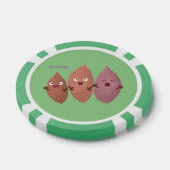 Niedlich gesang Süßkartoffeln Cartoon Gemüse Pokerchips (Einzeln)