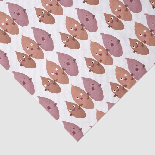 Niedlich gesang Süßkartoffeln Cartoon Gemüse Seidenpapier (Ausschnitt)