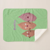 Niedlich gesang Süßkartoffeln Cartoon Gemüse Sherpadecke (Vorderseite (Horizontal))