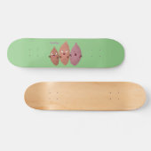 Niedlich gesang Süßkartoffeln Cartoon Gemüse Skateboard (Horizontal)