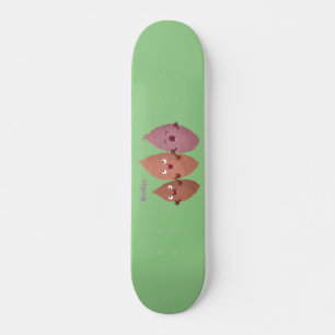 Niedlich gesang Süßkartoffeln Cartoon Gemüse Skateboard