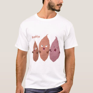 Niedlich gesang Süßkartoffeln Cartoon Gemüse T-Shirt