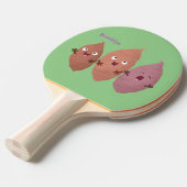 Niedlich gesang Süßkartoffeln Cartoon Gemüse Tischtennis Schläger (Vorderseite)
