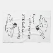 Niedlich geschmolzener Snowman Alte Seide Top Hat  Geschirrtuch (Horizontal)