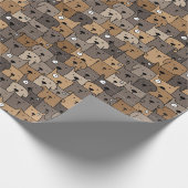 Niedlich gestapelte Hunde Geschenkpapier (Ecke)