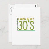 Niedlich: "Gestern war ich in meinen 30ern" Postkarte (Vorne/Hinten)