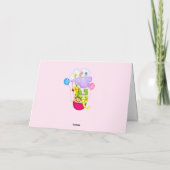 Niedlich gestopfte Spielzeuge auf einem Zug person Dankeskarte (Rückseite)