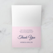 Niedlich gestopfte Spielzeuge auf einem Zug person Dankeskarte (Innenseite)