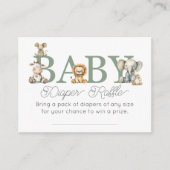 Niedlich gestopfte Tiere Babydusche Windelwanne Begleitkarte (Vorderseite)