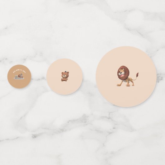 Niedlich gestopfte Tiere Konfetti (Rückseiten)