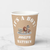 Niedlich gestopfte Tiere Pappbecher (Vorderseite)