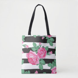 Niedlich gestreifte Blumenzacktasche Tasche