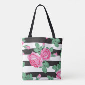 Niedlich gestreifte Blumenzacktasche Tasche (Rückseite)