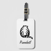 Niedlich gestreifte Katze personalisiertes Reisege Gepäckanhänger (Vorderseite Vertikal)