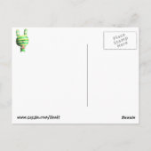 Niedlich gestreifter Hase Postkarte (Rückseite)
